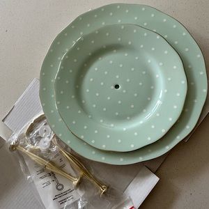 Royal Albert Polka Rose 2-tier Cake Stand